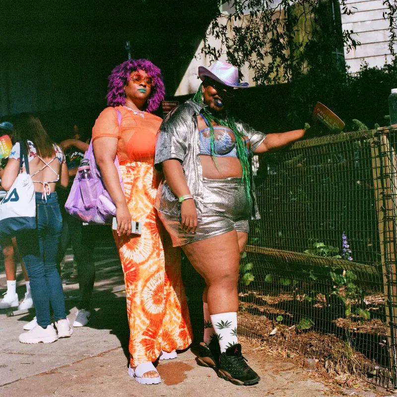 People posing for photographer at Harlem Pride 