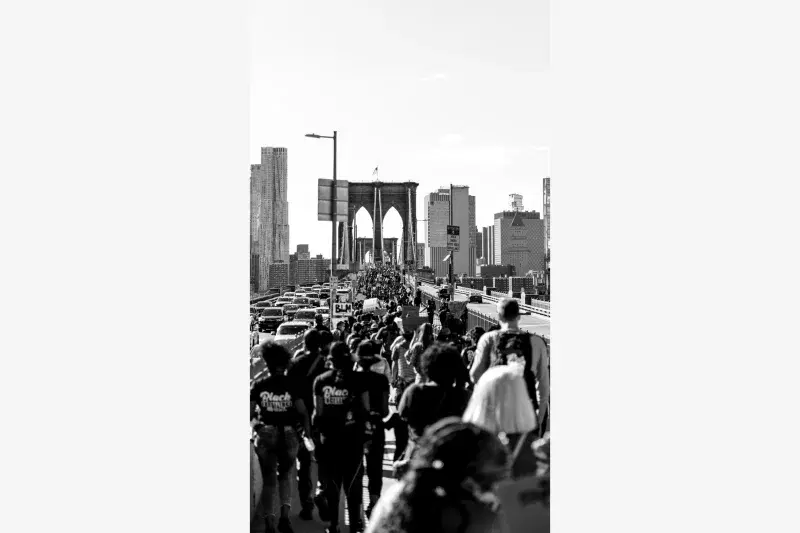 Black Lives Matter March over the Brooklyn Bridge. Photo: Kolin Mendez