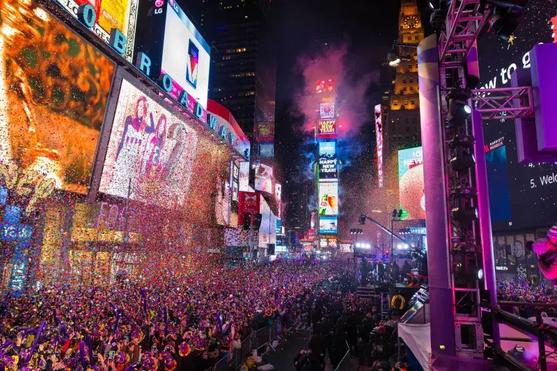 New Year's Eve Times Square Ball Drop. Courtesy, Times Square Alliance