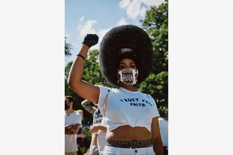 Black Trans Lives Matter March in Brooklyn. Photo: Simbarashe Cha