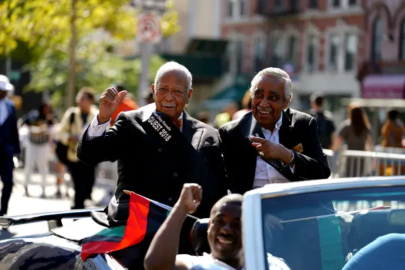 David Dinkins and Charles Rangel at the African American Parade. Photo: PolyGraffix Photography