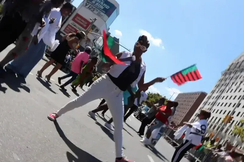 Video still from African American Day Parade. Video: Raynah Robinson