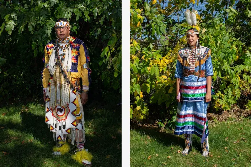 (From left) Desy "Blackbird" Rios, Cherokee/Lakota; Katy Isennock, Rosebud Sioux