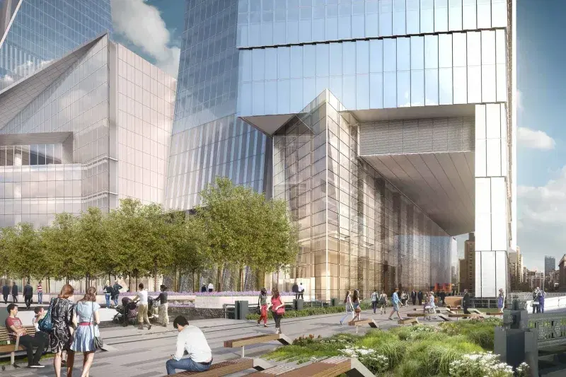 Hudson Yards High Line entrance. Courtesy, Related Oxford