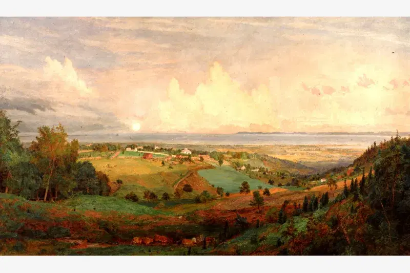 "Looking Oceanward from Todt Hill" (1895) by 
Jasper Cropsey. Courtesy, Staten Island Museum. 