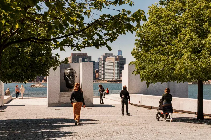 People on Four Freedoms Park